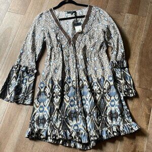 Beautiful Ikat Print Boho Dress